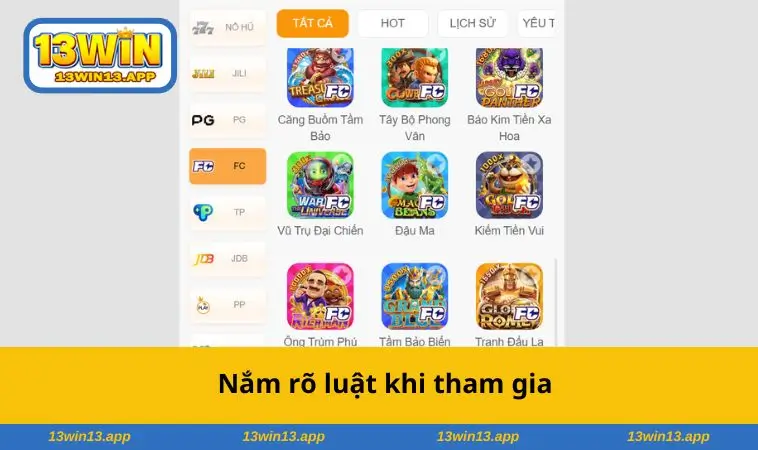 Nắm rõ luật khi tham gia