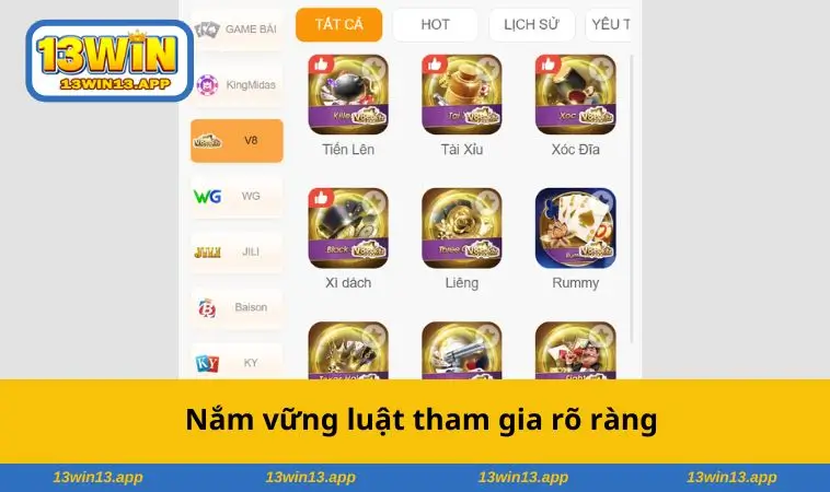 Nắm vững luật tham gia rõ ràng